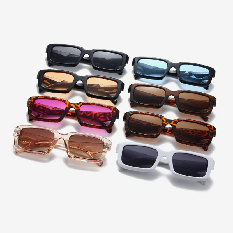 Rectangular Sunglasses Gradient Lenses UV400 Protection