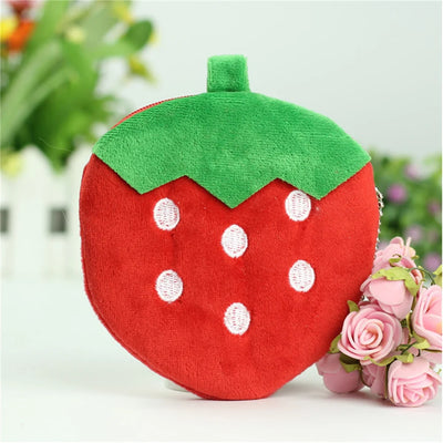 Watermelon Plush Coin Purse with Zipper Closure - Style