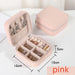 Luxe Petite Jewelry Travel Case for Delicate Treasures - Pink