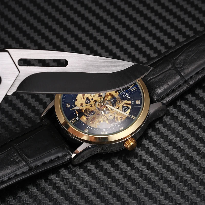 Skeleton Automatic Watch for Men Openwork Movement