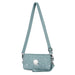 Handbag with Crossbody Strap Compact Rectangular Design - Silver Totem