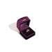 Rounded Edge Velvet Jewelry Box with Multi Compartments - Purple V6