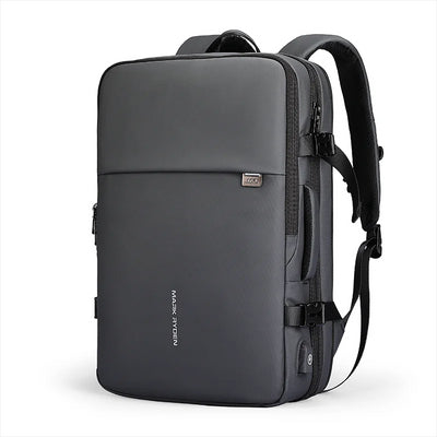 Expandable 17L Laptop Backpack for Business Travel - Grey