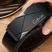 PU Leather Belt Automatic Buckle - Silver
