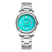 Elegant Quartz Wristwatch with Date and Steel Bracelet - Blue