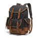 Vintage Canvas Backpack for Travel And Daily Use - Waxed Black