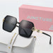 Sunglasses Polarized Square Frame with Gradient Lenses - Black