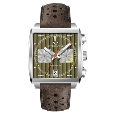 Chronograph Square Wristwatch with Strap Movement