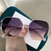 Sunglasses Square Oversized Frame Gradient Lenses - Purple