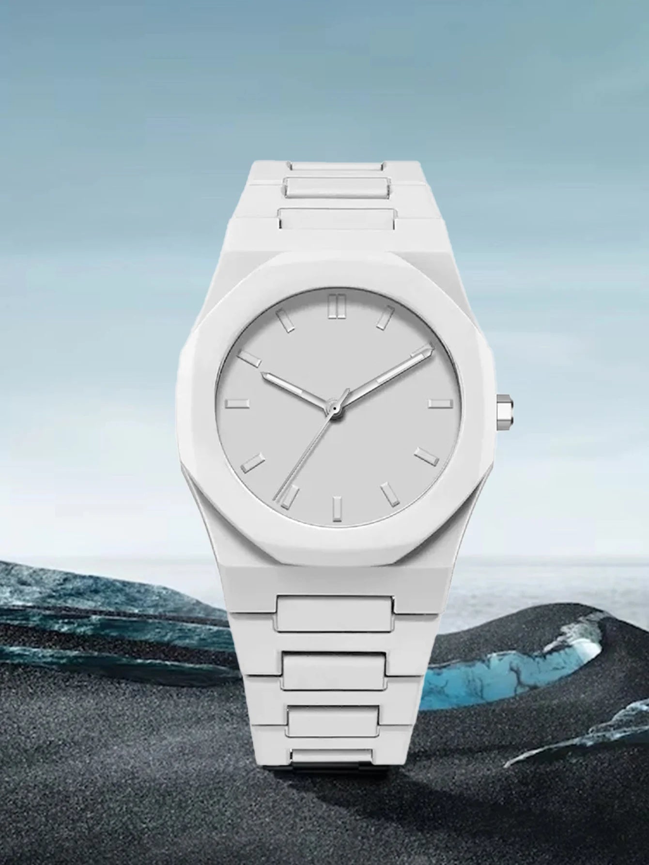 Minimalist Quartz Wristwatch with Plastic Case