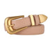 Belt with Classic Buckle for Everyday Wear And Dress - Apricot