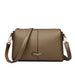 Crossbody Handbag with Flap Detail and Adjustable Strap - Dark Khaki