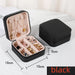 Luxe Petite Jewelry Travel Case for Delicate Treasures - Black