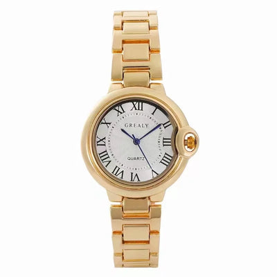 Bracelet Watch Quartz Movement Round Dial Classic