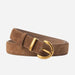 Belt with Circular Buckle for Everyday Wear And Style - Brown