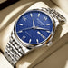 Automatic Mechanical Wristwatch with Calendar Display - Blue Steel
