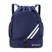 Drawstring Gym Backpack with Bottom Zipper Closure - Dark Blue V2