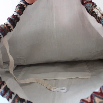 Backpack Drawstring Ethnic Pattern Bag Boho Chic