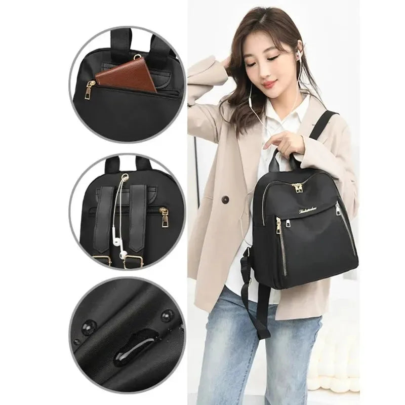 Backpack Harajuku Style Front Zippered Compartment