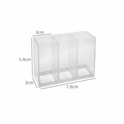 Transparent Wall Mounted Makeup Organizer Box 3 Grid