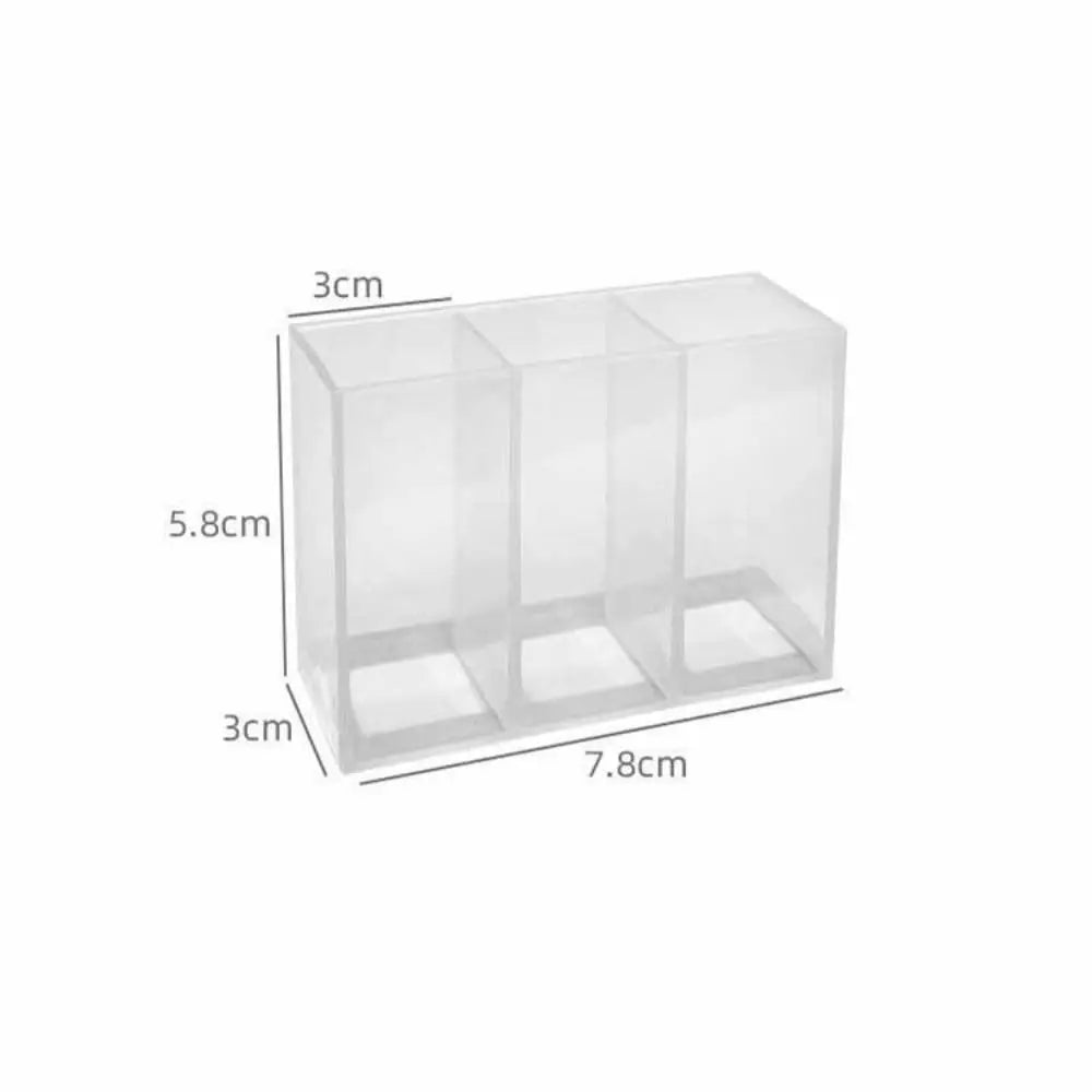 Transparent Wall Mounted Makeup Organizer Box 3 Grid
