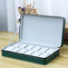 Watch Box PU Leather Travel Case with zip Closure - Green 12
