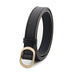 Belt Accessory for Jeans And Dresses with Round Buckle - Black