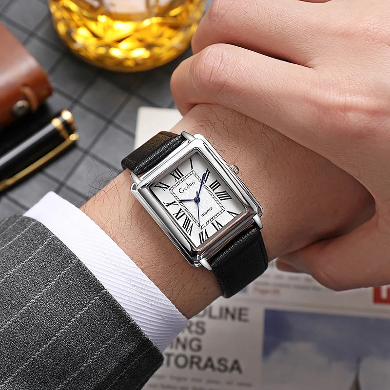 Timeless Rectangular Dial Timepiece For Everyday Wear