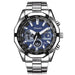 Quartz Wristwatch with Calendar And Luminous Hands - Blue