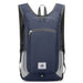 Foldable Ultralight Hiking Backpack with Mesh Pockets - Deep Blue