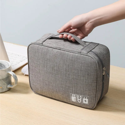 Compact Cable Organizer Bag for Travel On the Go Daily