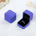 Ring Storage Box with Cushioned Interior Organizer - Purple