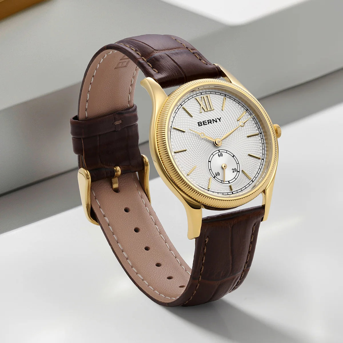 Ultra Thin Dress Watch with Premium Leather Strap