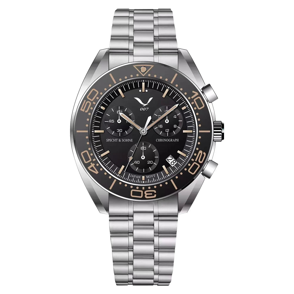 Chronograph Wristwatch with Three Subdials And Date - Field Grey
