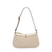 Retro Commuter Crossbody Bag With Vintage Monogram - Off White