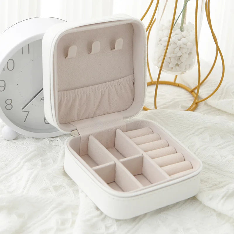 Travel Jewelry Case with Cushioned Compartments Inside