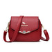 Elegant Shoulder Bag Crossbody Purse Zipper Closure - Burgundy