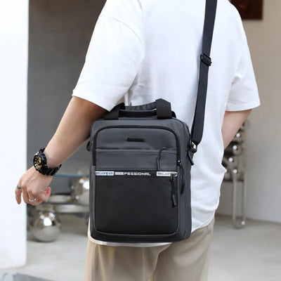 Shoulder Bag for Men with Front Pocket and Strap
