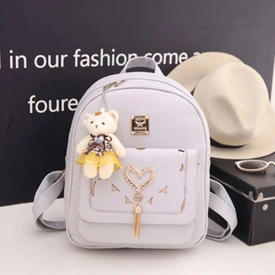 Backpack With Heart Motif and Tassel Charm Edition - WO2MEN
