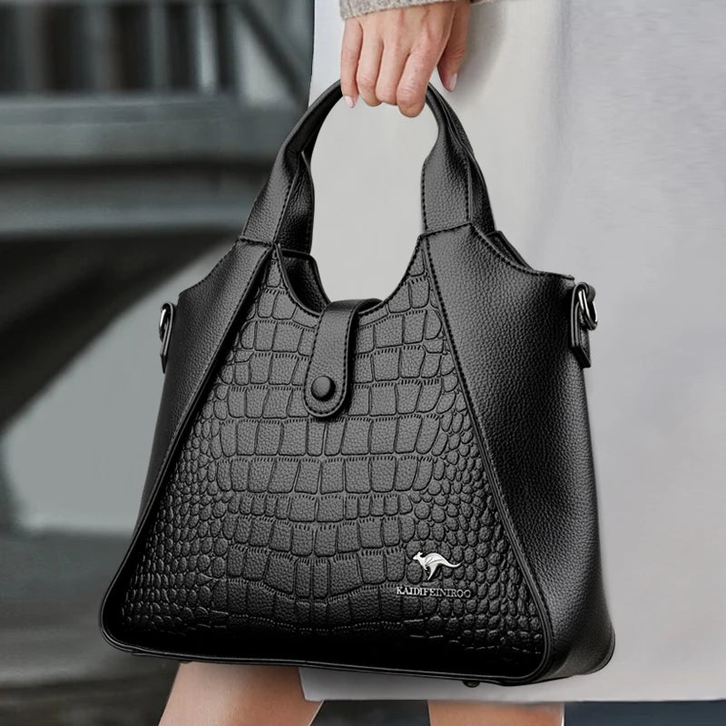 Structured Handbag with Top Handle and Removable Strap