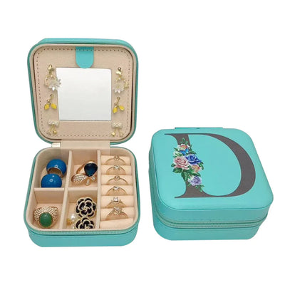 Compact Portable Travel Jewellery Box with Mirror