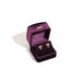 Rounded Edge Velvet Jewelry Box with Multi Compartments - Purple V7