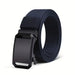 Belt with Toothless Automatic Buckle for Outdoor Work - Blue