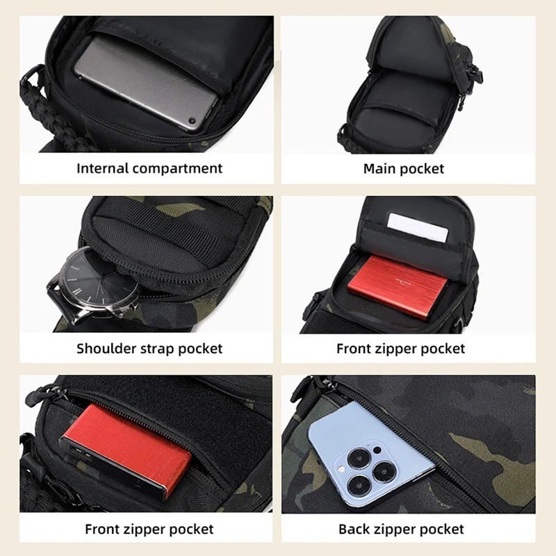 Outdoor Crossbody Bag for Travel And Hiking Chest Pack