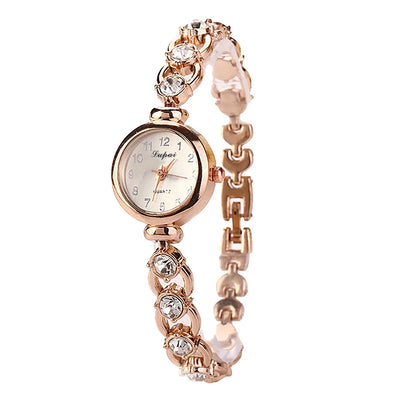 Elegant Bracelet Watch with Sparkling Link Band