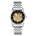 Skeleton Automatic Watch for Men Openwork Movement - Silver