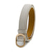 Belt Accessory for Jeans And Dresses with Round Buckle - White