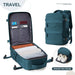 Cabin Size Travel Backpack With Shoe Compartment Deluxe - Blue