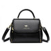 Top Handle Satchel Bag with Shoulder Strap Classic - Black