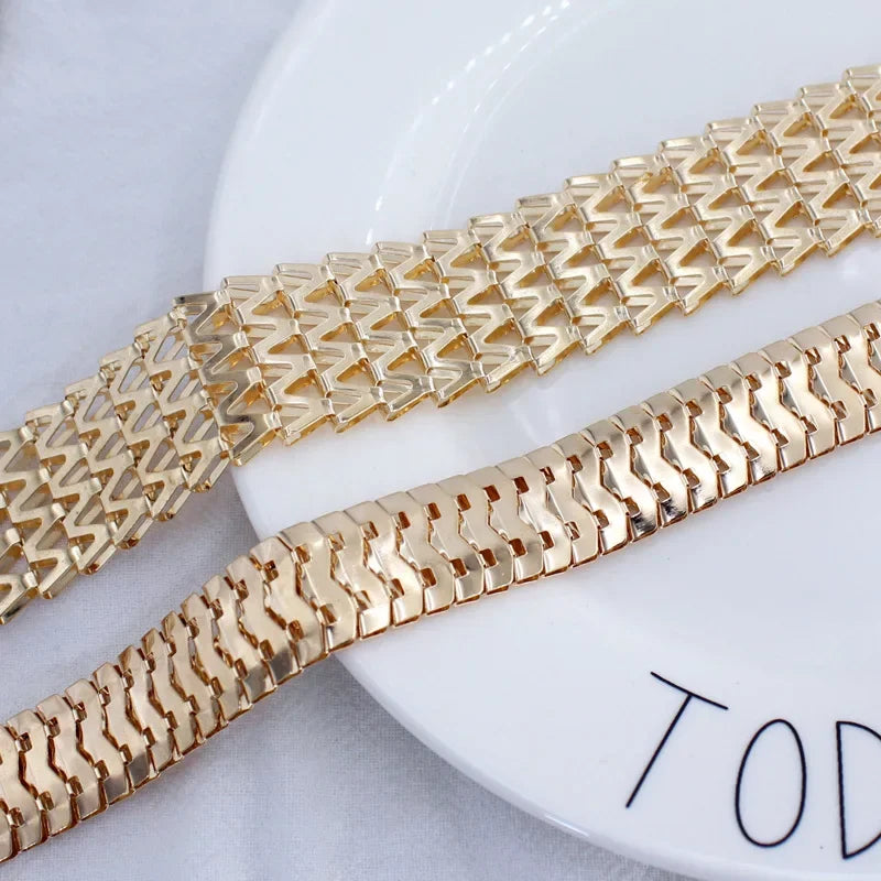 Chain Belt with Adjustable Extension Chain Clasp